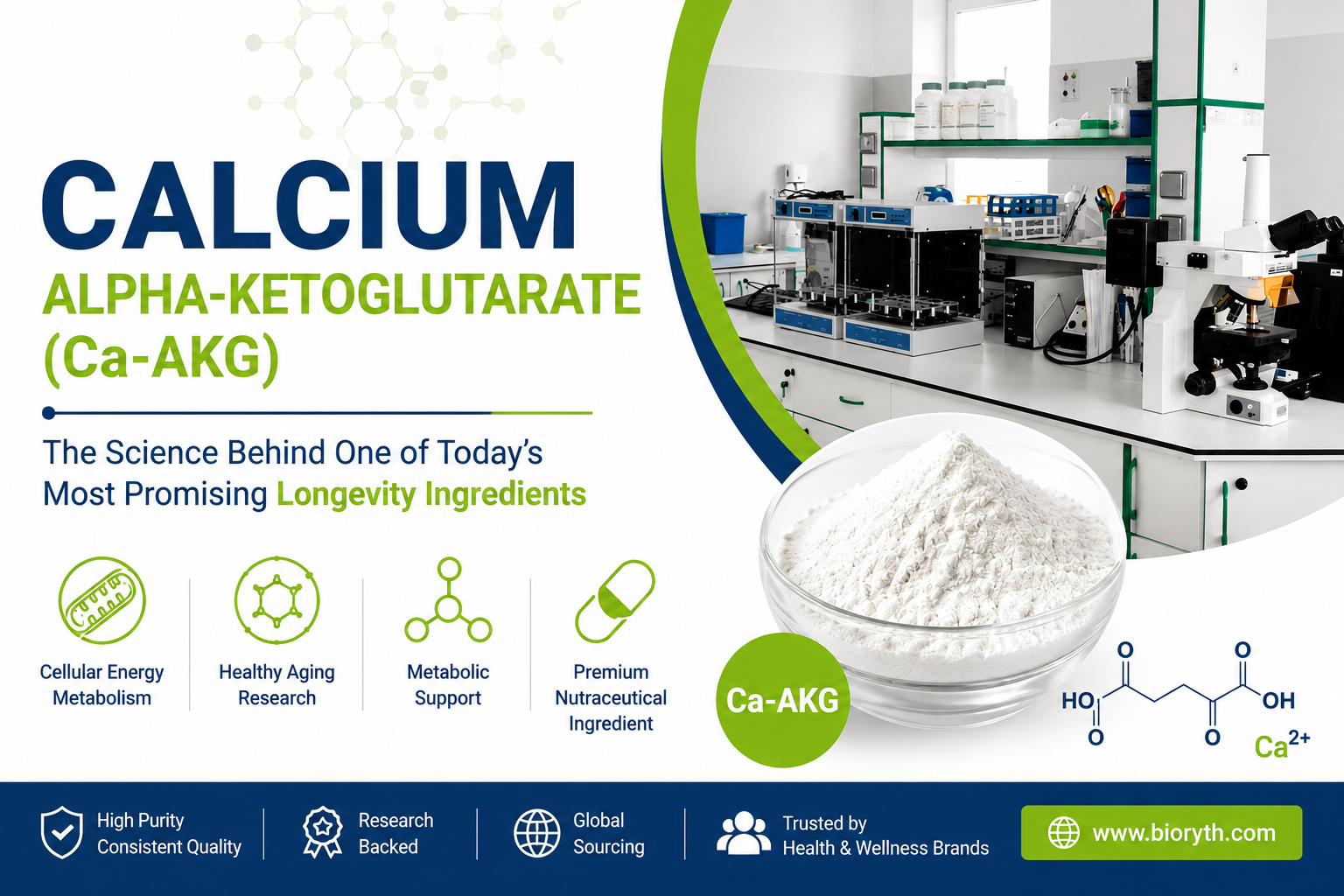 Calcium Alpha-Ketoglutarate (Ca-AKG): The Science Behind One of Today’s Most Promising Longevity Ingredients